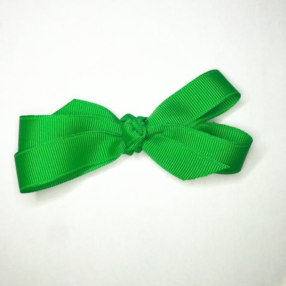 Girls Kelly Green Small Hair Bow